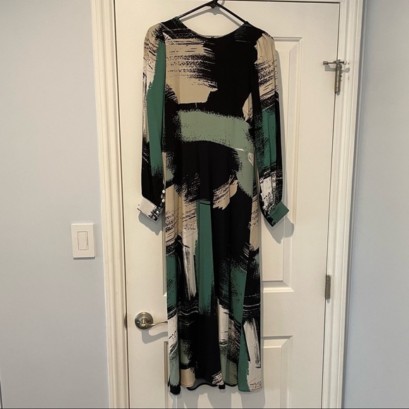 Rachel Pally Green and Black design Midi dress - Picture 2 of 9